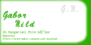 gabor mild business card